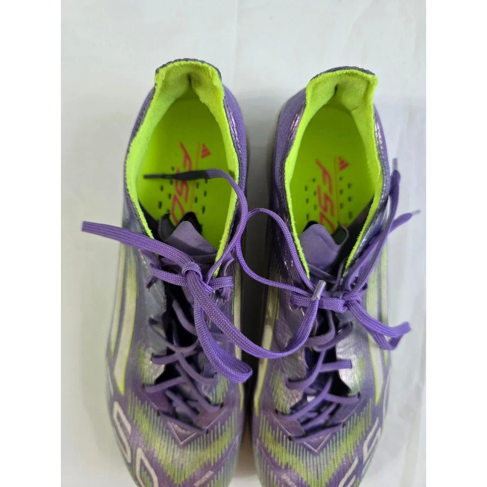 Adidas F50 Elite FG Soccer Cleats Purple Lucid Lemon JH7638 Mens 7 Womens 8